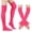 Bright pink-#q001, variant on Women's Striped Over Knee High Socks Rainbow Thigh High Socks with Arm Warmer Fingerless Gloves Goth Y2K Style Set