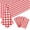 Red Gingham, variant on 3 Pack Red Gingham Tablecloths, 54 X 108Inch Disposable Picnic Table Cloths Waterproof Camping Tablecloth, Plastic Red and White Checkered Tablecloth for Camping Picnic Barbecue Birthday Party