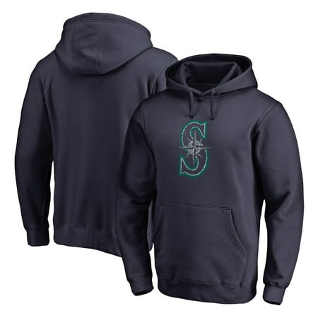 Seattle Mariners Fanatics Branded Static Logo Pullover Hoodie - Navy