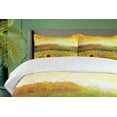 thumbnail image 4 of Ambesonne Oranger Duvet Cover Set, Golden Sunflower Field, 2-Calking, Orange Yellow, 4 of 7