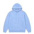 thumbnail image 2 of Men Solid Pullover Hoodie Basic Plain Hooded Sweatshirt with Drawstring Hood & Front Kangaroo Pocket XL, 2 of 6