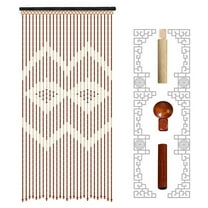 Wooden Bead Curtain Bamboo Bead Curtain Doorway String Door Curtains Screen Beaded Wooden Curtain