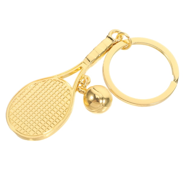 WORGEOUS Llavero con raqueta y pelota de tenis, llaveros deportivos creativos, llavero con dije de pelota de tenis para amantes del tenis, graduados, accesorios para fanáticos del deporte