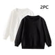 thumbnail image 1 of Cowsor Unisex Kids Solid Cotton Thin Pullover 2PC Sweatshirt T-Shirt Toddler Baby Crewneck Long Sleeve Tshirts Tops Blouse, 1 of 7