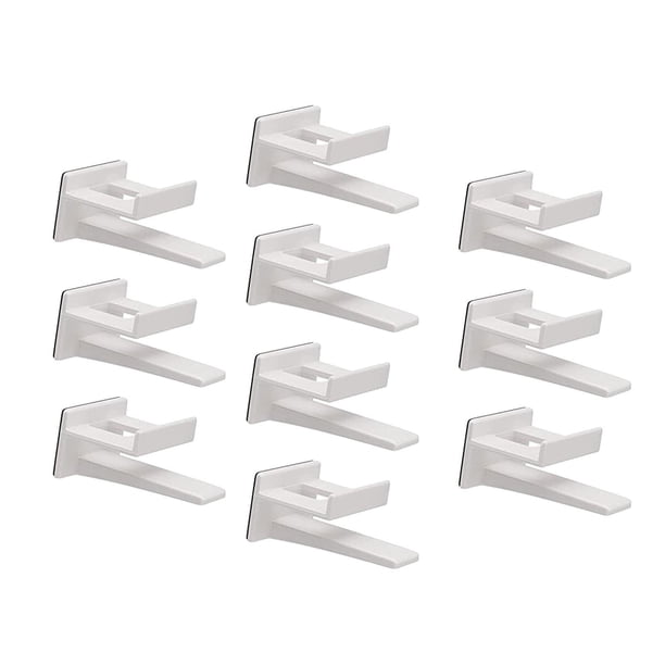 Bearachild Ganchos para sombreros modernos para pared, elegante perchero para almacenamiento eficiente, 10 piezas Almacenamiento y organización del hogar Blanco 4.2x3.2 cm