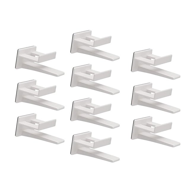 Bearachild Ganchos para sombreros modernos para pared, elegante perchero para almacenamiento eficiente, 10 piezas Almacenamiento y organización del hogar Blanco 4.2x3.2 cm