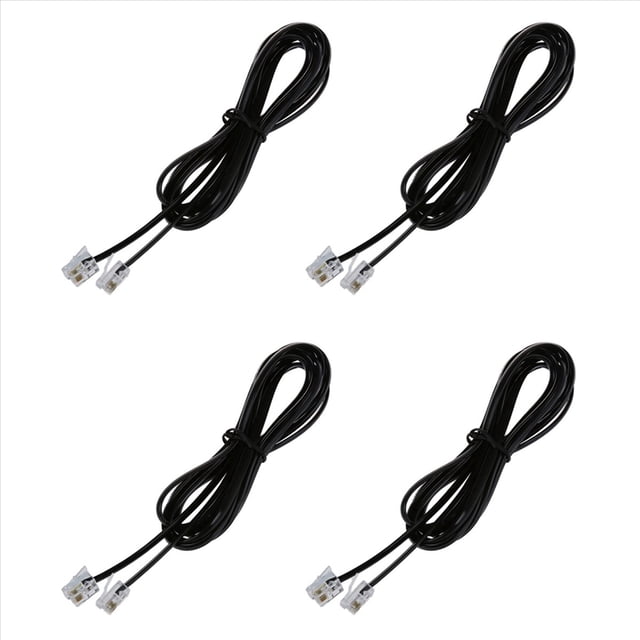 4X RJ11 6P4C Cuerda Cable de Telefono Modem ADSL 2 Metros