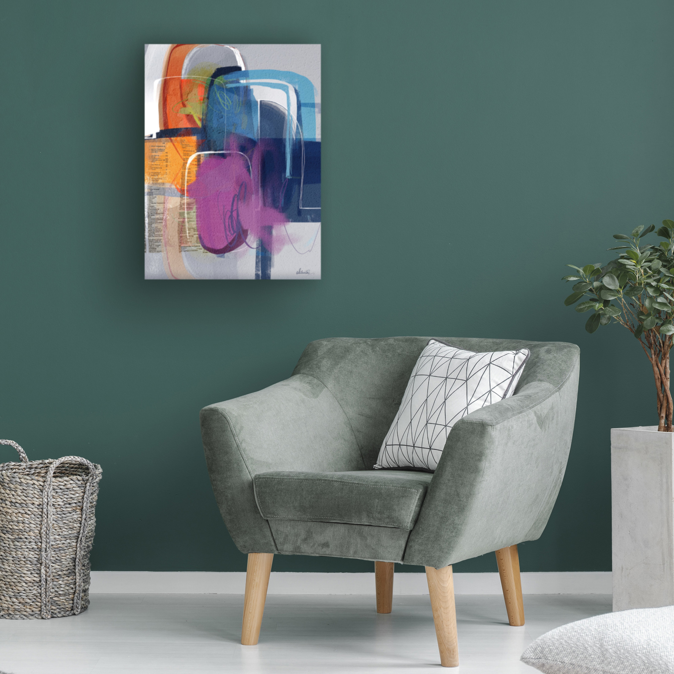 Canvas Wall Art - Ishita Banerjee 'Terrain' Wall Art for Living Room, Bedroom, or Office Décor by Trademark Fine Art - 24 x 32 Inches