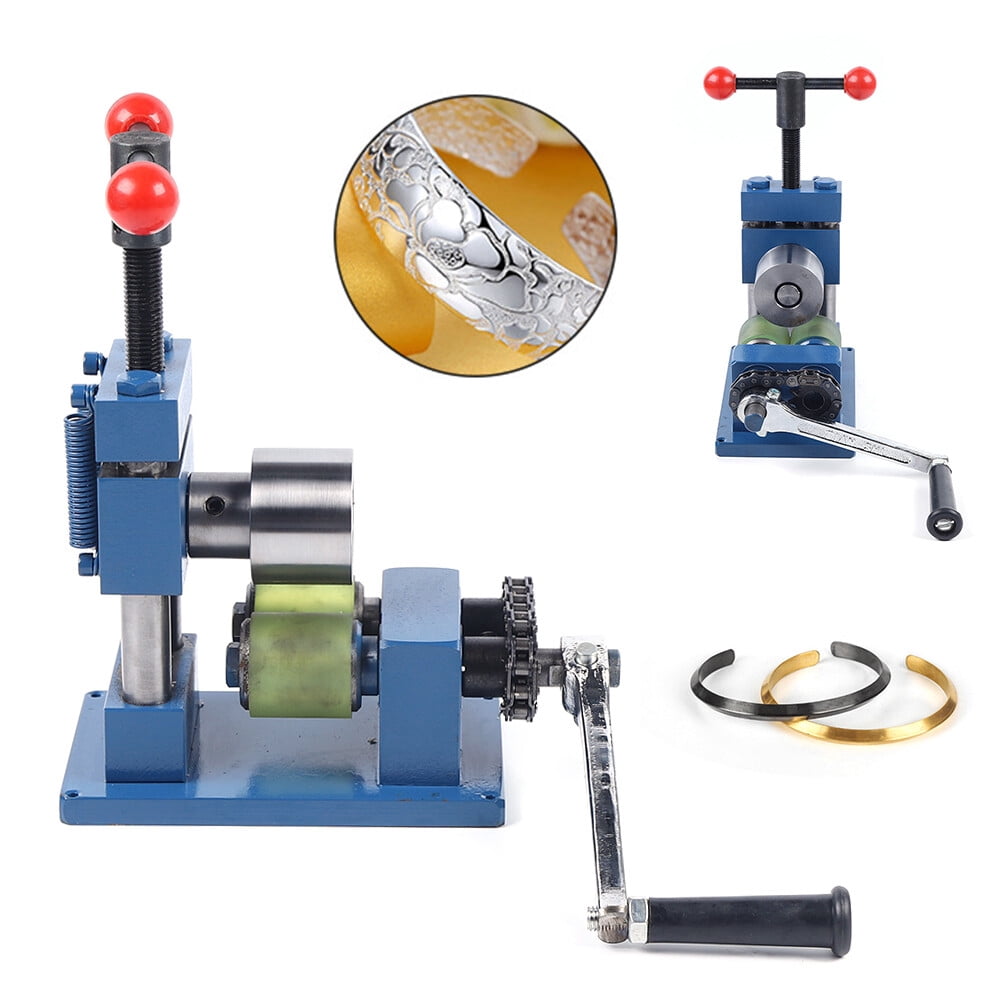 Hand Crank Ring Bracelet Press Bending Machine Making Tool Jewelry Ring Bender 7.09*9.45 in Used in Jewelry Stores, Craft Rooms
