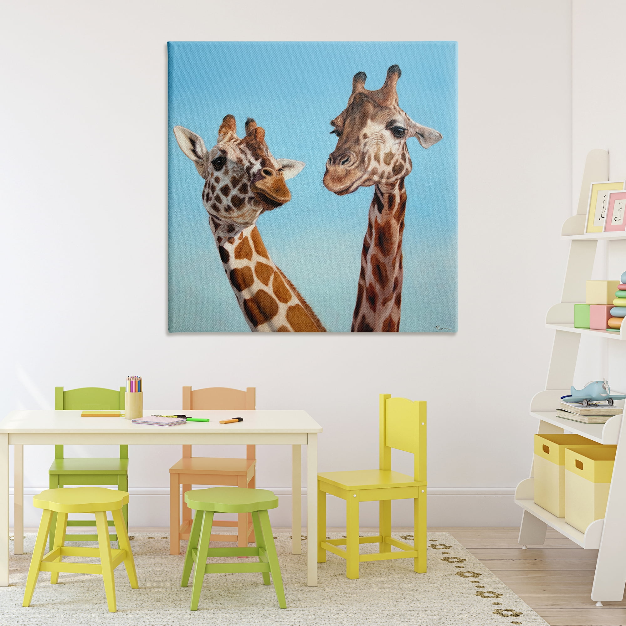 Stupell Industries Romantic Soulmate Giraffes Canvas Wall Art, design by Lucia Heffernan