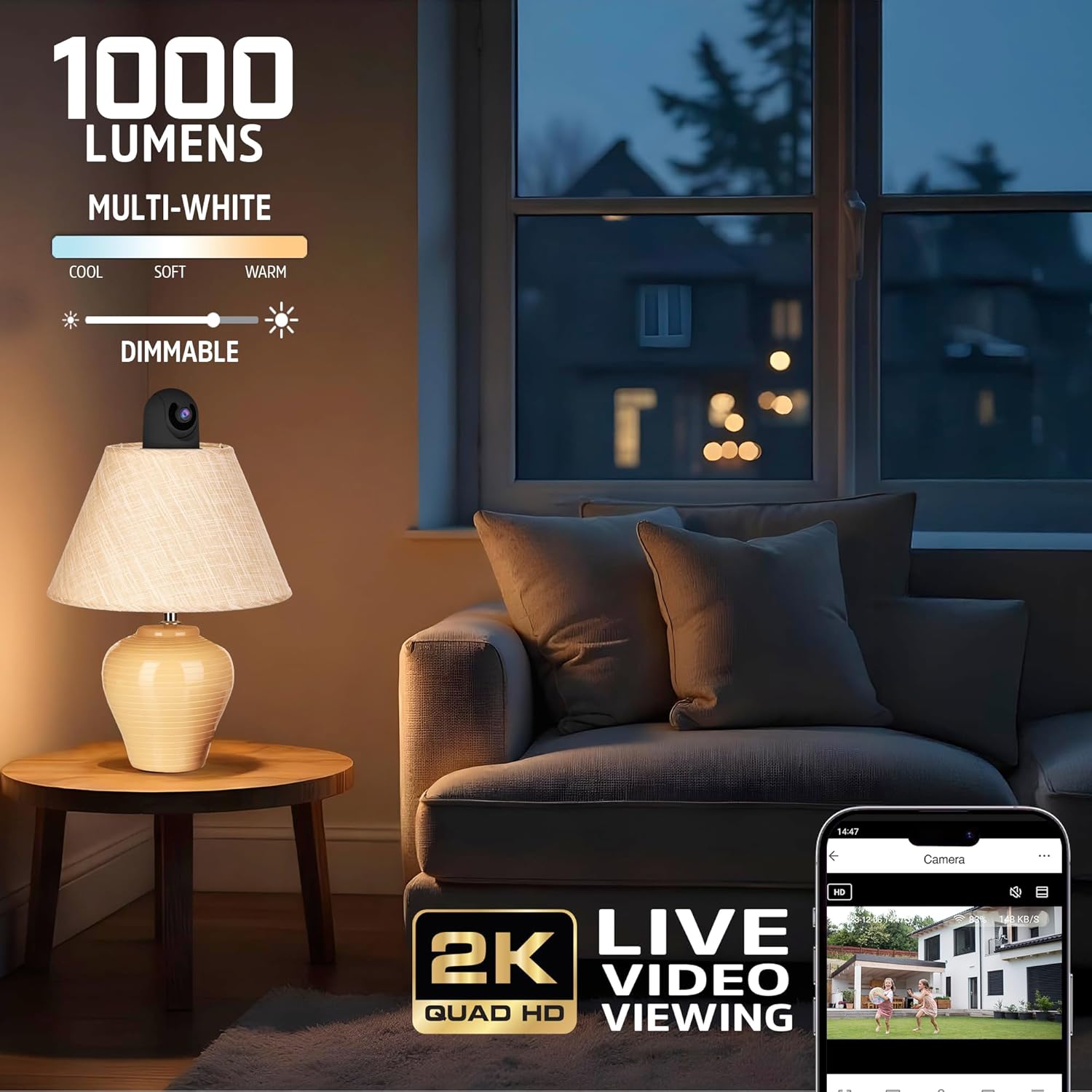 Energizer Smart Light Bulb Camera 2K with Auto-Tracking photo 2