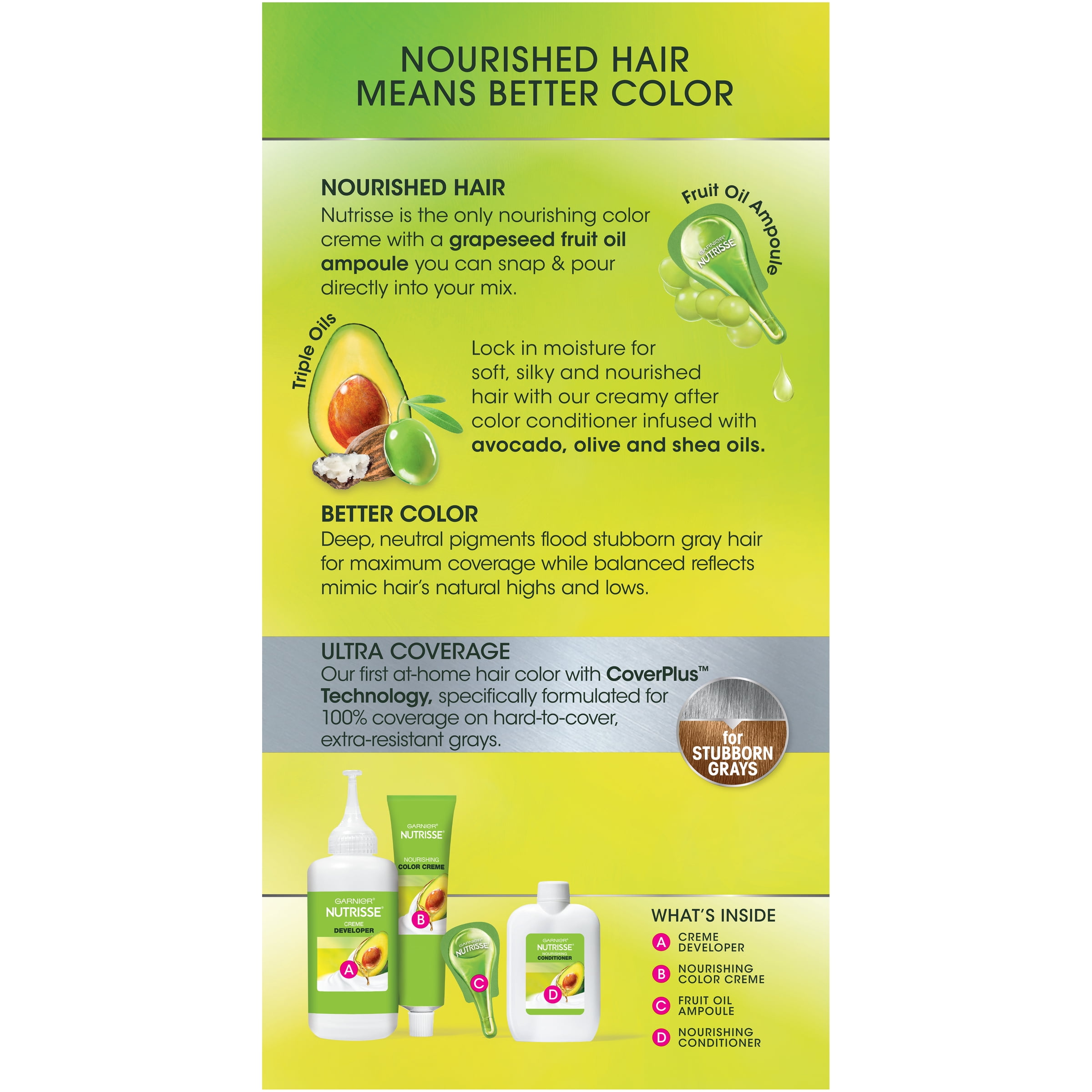 Garnier Nutrisse Ultra Coverage Nourishing Hair Color Creme, 700 Candied Cashew