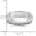 thumbnail image 3 of 14K White Gold Light Comfort Fit Brush Satin Fancy Band (Size 13) Made In United States wb109l-13, 3 of 5