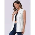 thumbnail image 6 of Women's Denim Vest Sleeveless Button Down Waistcoat Casual Long Jean Vests, 6 of 6