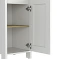 thumbnail image 5 of CoSoTower Linen Cabinet Jannes, Two Open Shelves, Single Door, Light Oak / White Finish, 5 of 9