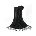 thumbnail image 2 of Guardurnaity Bufandas clásicas Mantón largo y cálido Respetuoso con la piel Pañuelo grueso Bufanda envolvente Diadema exquisita Pañuelo lavable Accesorios de disfraces Negro Guardurnaity AP012526-01, 2 of 6