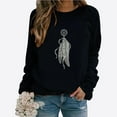 thumbnail image 2 of Skpblutn Plus Size Oversized Sweatshirt for Women Tops Feather Print Top Winter Fall Long Sleeve Round Neckline Casual Sweatshirts, 2 of 4