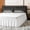 Embroidery White-King 14" Drop, variant on King Bed Skirt Wrap-around Elastic Ruffled Eyelet Size Dust Ruffle With Gathered Styling And Embroidered Details 14" Drop Length (white)