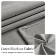 thumbnail image 5 of NICETOWN Linen Door Curtains for Door Window, 100% Blackout French Door Curtains Full Light Blocking Privacy Thermal Insulated Window Drapes for Glass Door, Grey, 26"x80", 1 Panel, 5 of 6