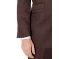 thumbnail image 2 of Adam Baker by Needle & Stitch 12965 Mens 3-Piece Peak Lapel Modern Fit Suit- Burgundy - 38R, 2 of 7