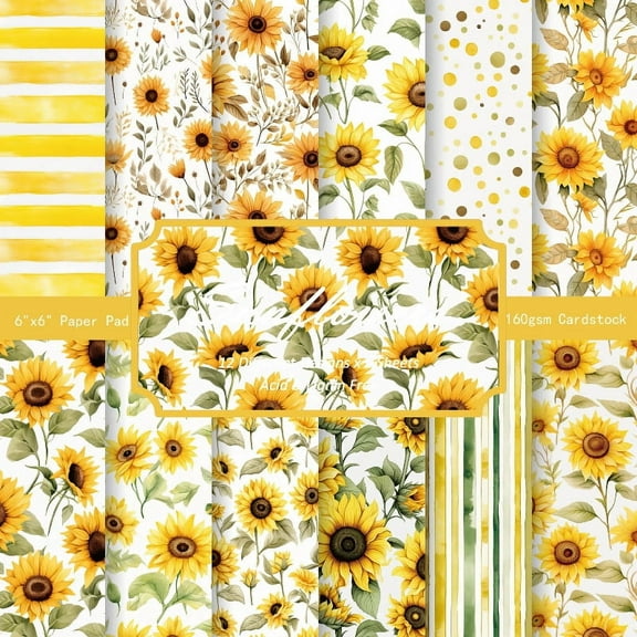 Vintage Floral Scrapbook Paper, 36 Sheets 6'' x 6'' Single Sided Decorative Craft Paper Decoupage Cardstock for Junk Journal Planners Scrapbooking Card Making Gift Wrapping Art Collage Supplies