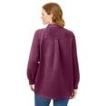 thumbnail image 2 of Woman Within Plus Size Soft Faux Suede Shirt, 2 of 6