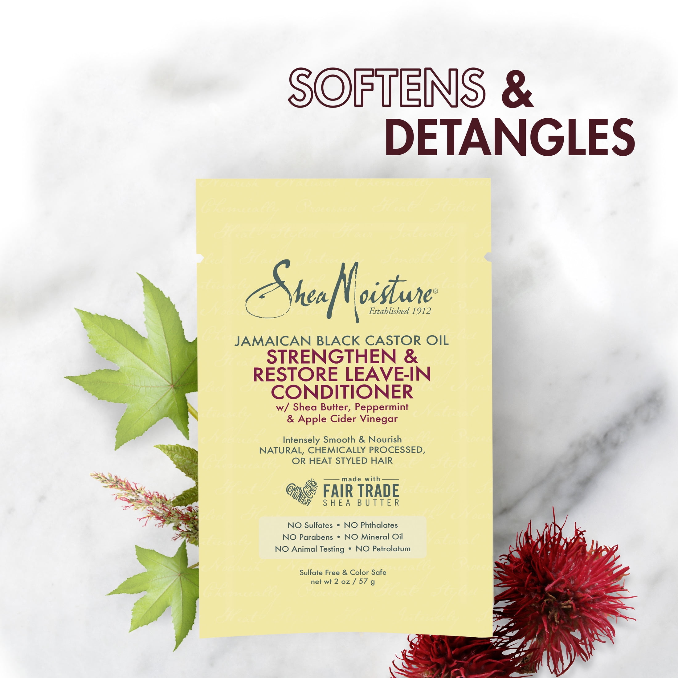 SheaMoisture strength and Restore Leave In Conditioner, Jamaican Black Castor Oil, 2 fl oz  (图3) SheaMoisture strength and Restore Leave In Conditioner, Jamaican Black Castor Oil, 2 fl oz  (图3)