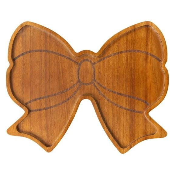 MOMOJIA Wooden Fillable Bowtie Charcuterie Board Box Reusable Serving Platters and Tray