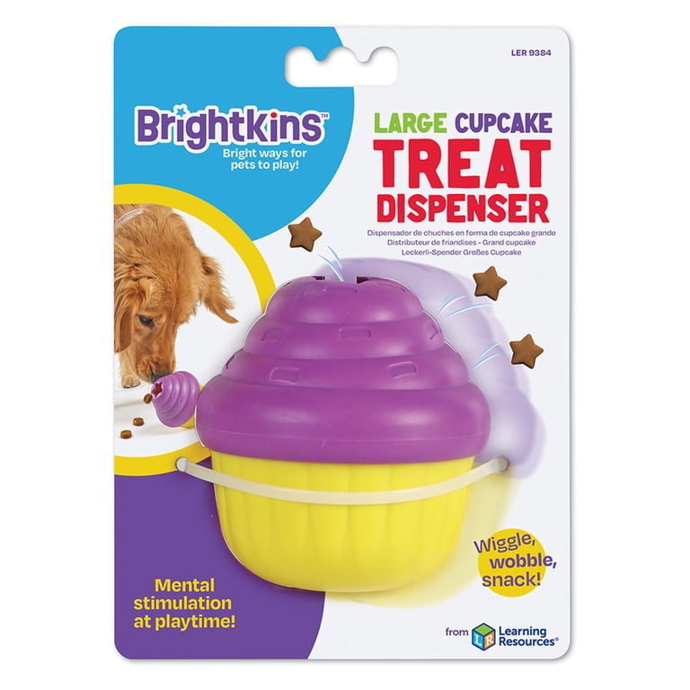 Brightkins Large Cupcake Dog Toy with Treat Dispenser Food Puzzle