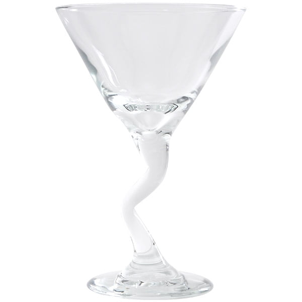 Libbey Z Stem Martini Cocktail Glasses Set of 4 Clear Glass 9 oz Funky  Crooked