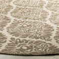 thumbnail image 3 of SAFAVIEH Linden Bryony Geometric Indoor/Outdoor Area Rug, Cream/Beige, 6'7" x 6'7" Round, 3 of 8