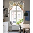 thumbnail image 5 of Vintage Boho Kitchen Swag Valances for Windows, Chic Farmhouse Neutral Morocco Geometric Swag Valances Curtains for Living Room, Rod Pocket Window Treatments for Bathroom, Bedroom, Cafe, 56"x36", 5 of 6