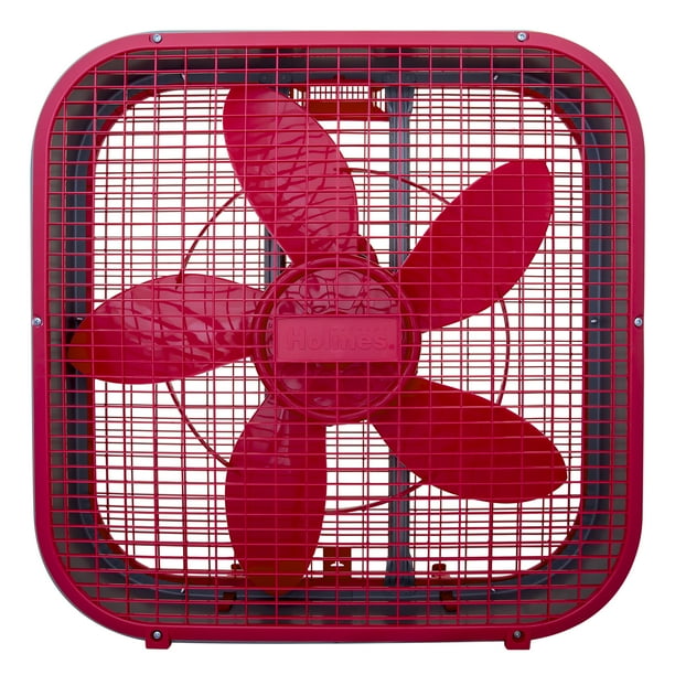 Holmes 20 inch Box Fan with Removable Front Grill, Pink