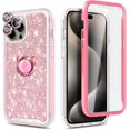 thumbnail image 6 of Compatible with iPhone 15 Pro Max Case, Nagebee Full Body Protection with [Built-in Screen Protector]/Camera Lens Protector/Diamond Wrist Strap Lanyard/Ring Holder, Shockproof Bumper Case (Rose Gold), 6 of 7