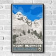thumbnail image 2 of Mount Rushmore National Memorial Vintage Travel Poster / Postcard WPA Style Retro, 2 of 4