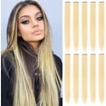 thumbnail image 1 of LAICAIW Extensions de Cheveux Colorées de 22 Pouces, Mèches de Fête Multicolores à Clipser, Extensions de Cheveux Synthétiques, Mèches de Fête Colorées pour Filles Femmes (10 Pcs Blanc Cassé), 1 of 6