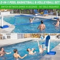 thumbnail image 5 of GoSports Splash Hoop 2-in-1 Pool Basketball Hoop & Volleyball Net Game Set, 5 of 6