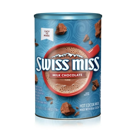 Snowman Hot Chocolate - Swiss Miss Milk Chocolate Flavor Hot Cocoa Mix, 45.68 Ounce Canister