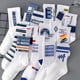 thumbnail image 2 of Calcetines deportivos para parejas, calcetines blancos de algodón para estudiantes, calcetines de baloncesto para primavera y verano para hombres, calcetines hasta la mitad de la pantorrilla, 2 of 6