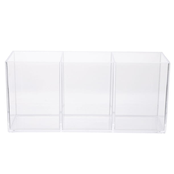 1 UNID Holder Lipstick Acrílico 3 Grids Papelería Almacenamiento Rack Maquillaje Pincel
