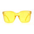 thumbnail image 3 of Girls Child Size Pop Color Thick Horn Rim Sunglasses Yellow, 3 of 4