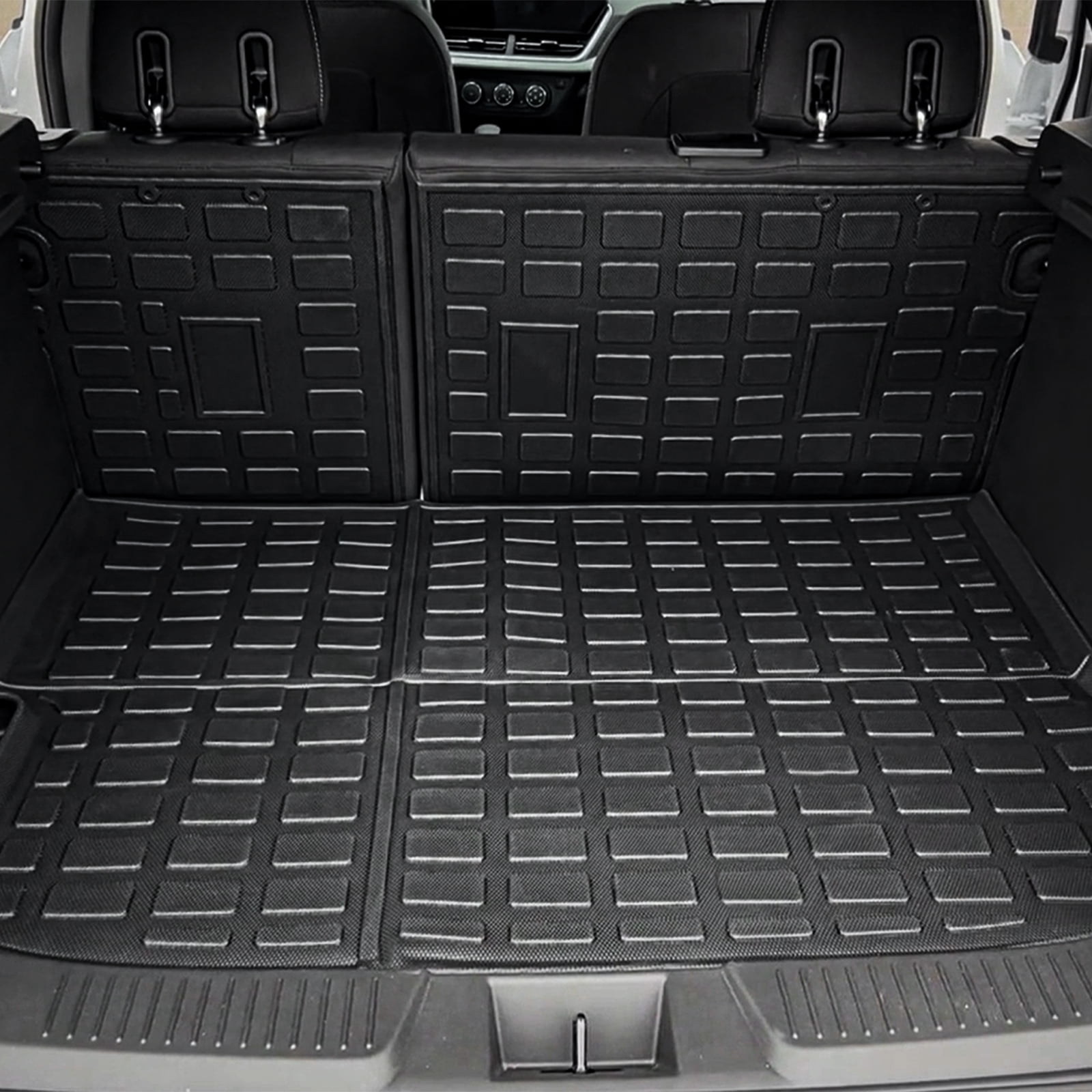 DIKSOAK Original Cargo Liner and Backrest Mats for the 2020-2025 Ford Explorer - Custom Fit Trunk Mat and Backrest Mats - All Weather Protection Anti-Skid Car Mats for Explorer