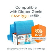 Diaper Genie Infant Deluxe Pail with 9 Easy Roll Bags, White