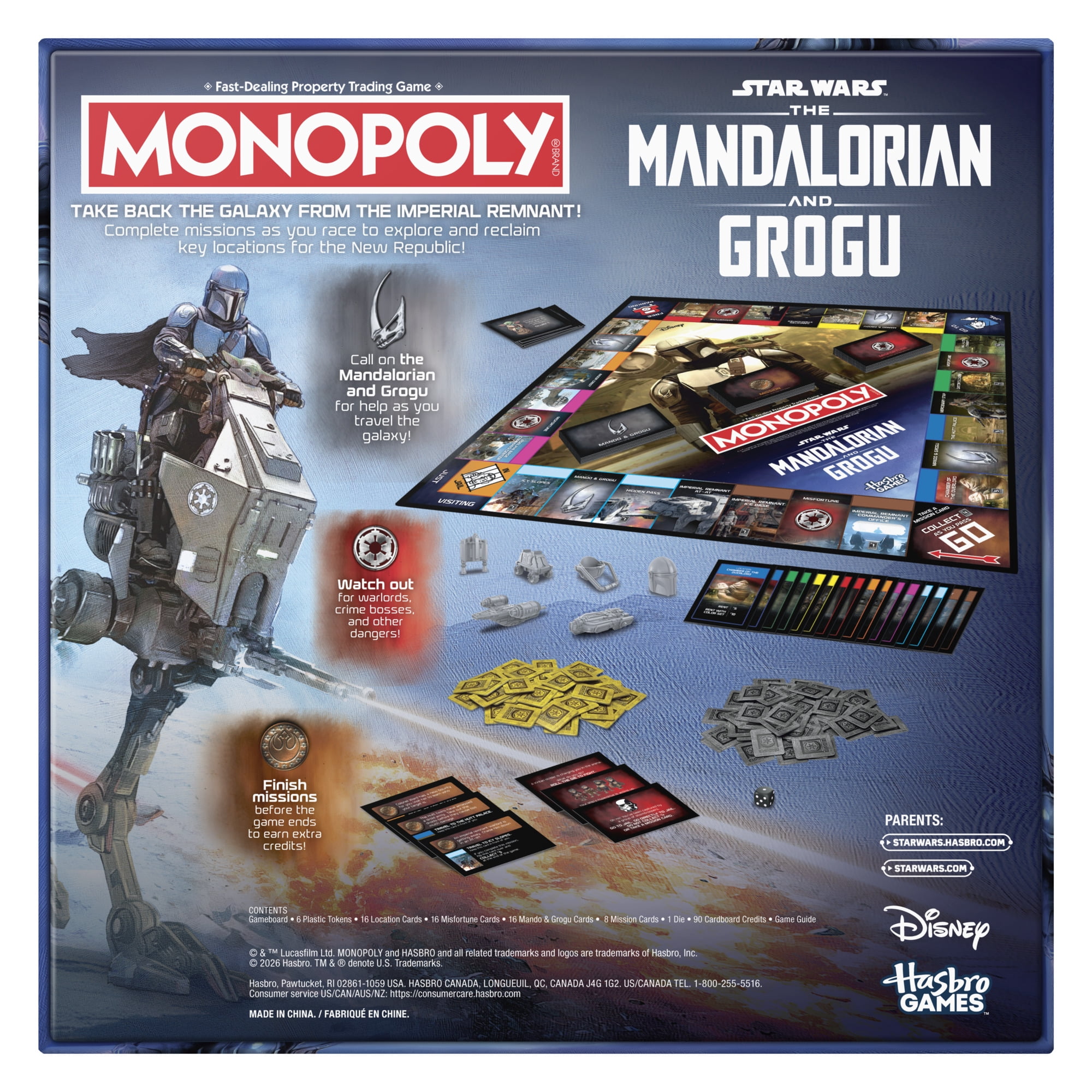 Monopoly: Star Wars The Mandalorian and Grogu Edition Board Game, Family Games, 8+