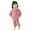 Pink, variant on Godderr Kids Toddlers 2Pcs Fleece Pajamas Pjs Set for Girls Long-Sleeved Pajamas Pants Set Newborn Warm Thickening Sleepwear Set Autumn Winter High Collar Fleece Baby Loungewear Outfit for 1M-7T