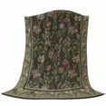 thumbnail image 6 of Sage Green Floral Boho Blanket Soft Cozy Warm Throw Blanket for Couch, Plush Fuzzy Flannel Fleece Blankets for Sofa, Ethnic Tribe Abstract Art Flower Bed Blankets Lightweight Gifts for Women, 30"x40", 6 of 9