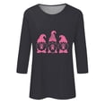 thumbnail image 4 of IROINNID Deals Breast Cancer Pullover for Women Breast Cancer Awareness Comfy Printed Loose T-shirt 3/4 Sleeves Blouse Round Neck Tops,Gray, 4 of 5