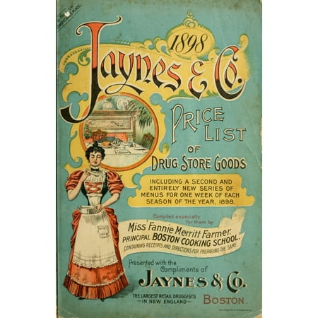 Jaynes Price-list of Drug-store Goods 1898 Cover Canvas Art - (18 x 24)