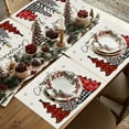 thumbnail image 4 of Uutvery Christmas Polyester Linen Placemats with Heat Insulated Dirt Resistant for Christmas Party Kitchen Dining Room Decor, Holiday Home Decoration, 4 of 6