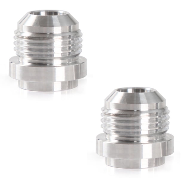 2 Pieces Aluminium Alloy Auto Fuel Tube Pipe Line Adapter Detachable Leakproof Replacement Automotive Water Air Fitting Accessories AN10